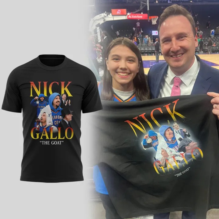 Nick Gallo The GOAT T-Shirt Best Gifts For Basketball Lovers Fan Ideas Father's Day 2025