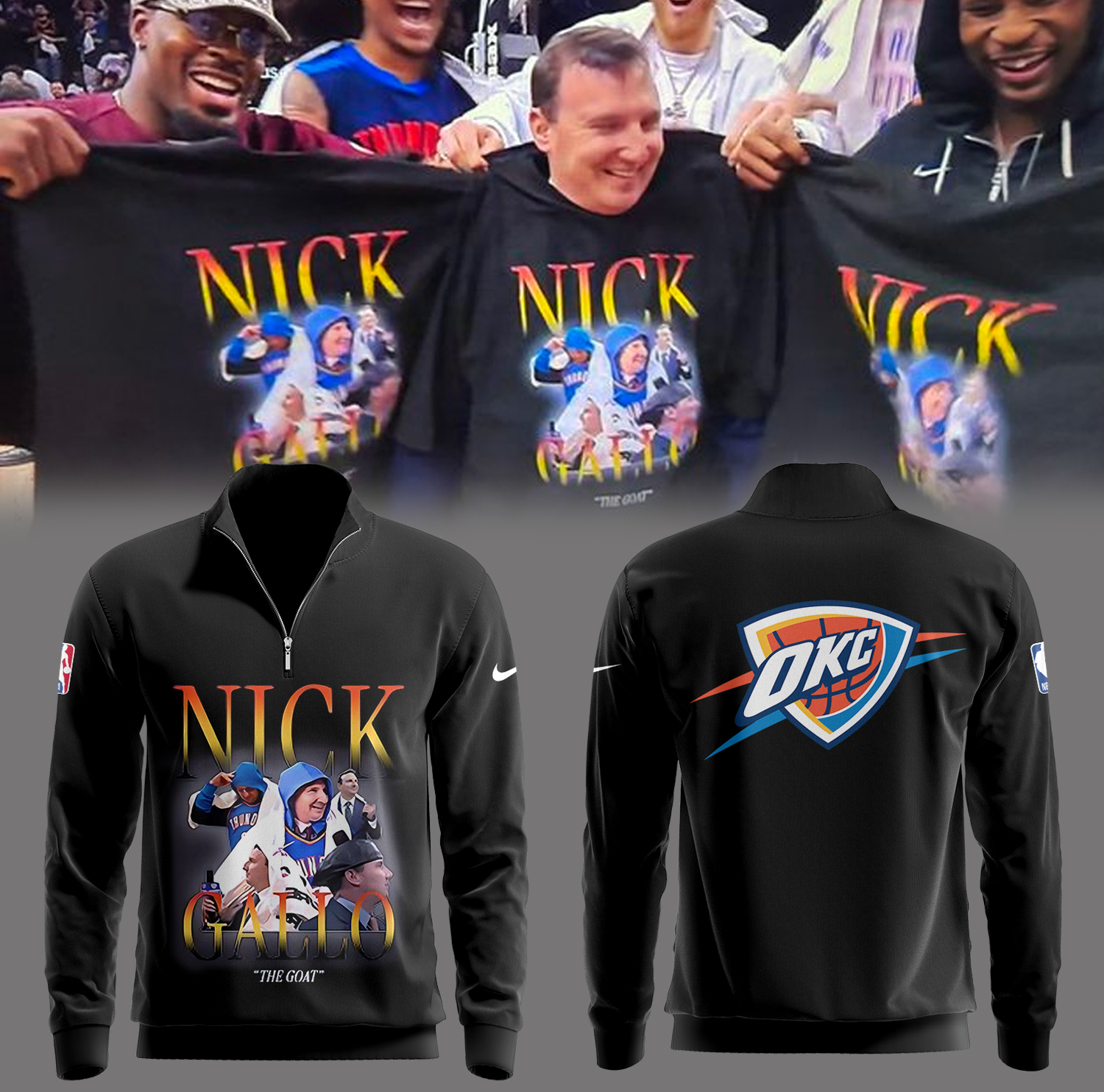 Nick Gallo The Goat Zipper Sweatshirt Best Presents For Basketball Players