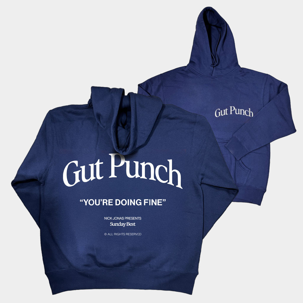 Nick Jonas Merch 2026 Gut Punch Hoodie Nick Jonas Hoodie You're Doing Fine Apparel For Fans Nick Jonas Merch 2026 Gut Punch Hoodie Nick Jonas Hoodie You're Doing Fine Apparel For Fans