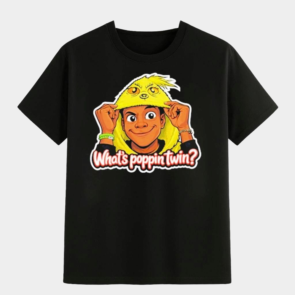 Nicktoontime Merch What's Poppin Twin T-Shirt Birthday Gift For Brother