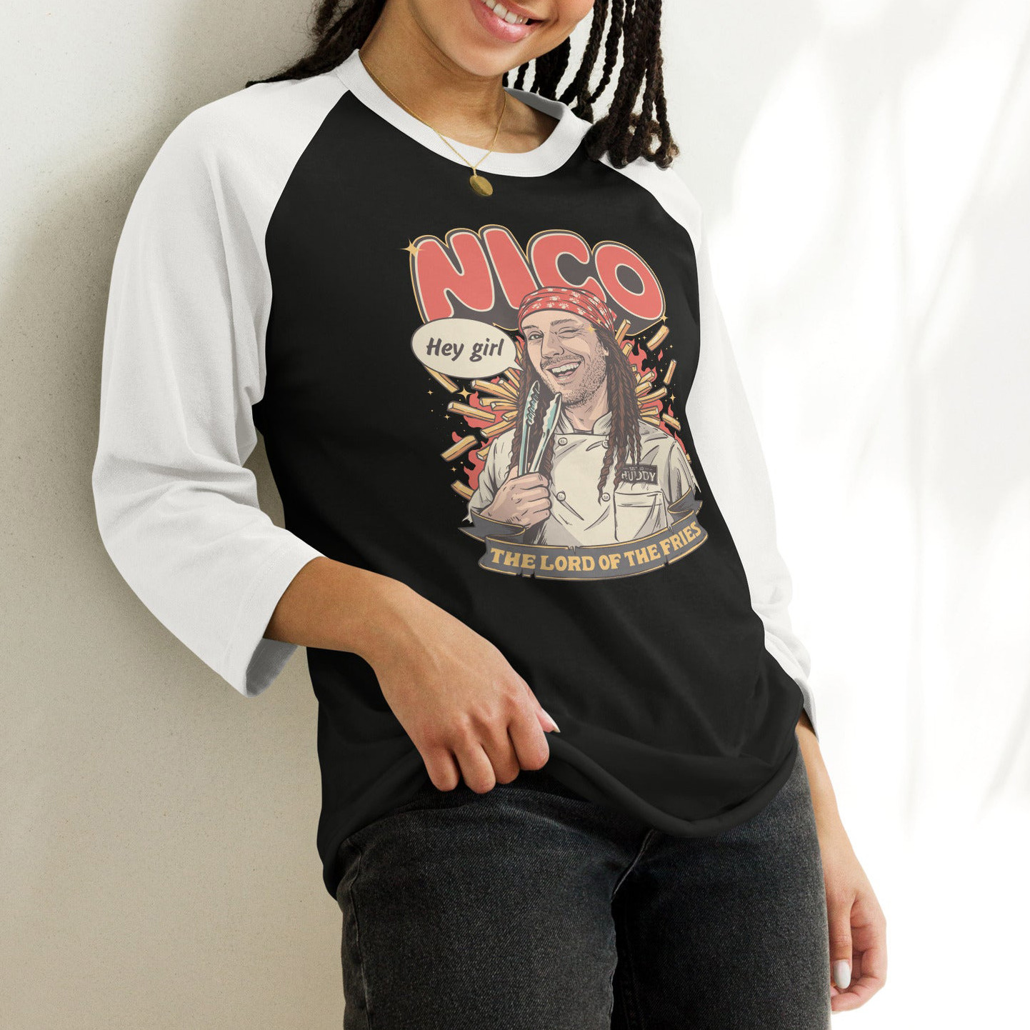 Nico Lord Of The Fries Bistro Huddy Raglan Trendy Clothing Present For Bistro Huddy Lovers