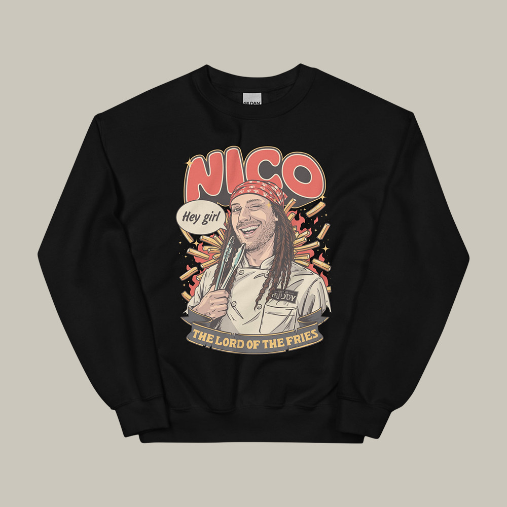 Nico Lord Of The Fries Sweatshirt Drew Talbert Full Staff Merch Fan Gift