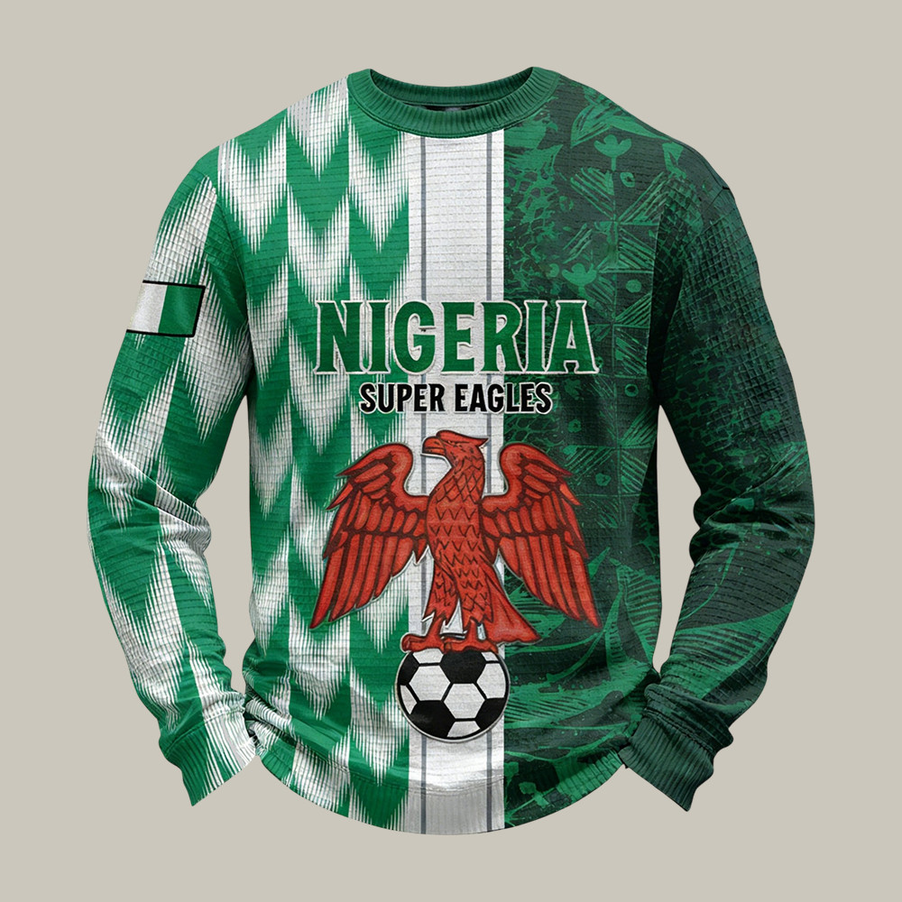Nigeria FIFA World Cup 2026 Eagle Long Sleeve Shirt Soccer Apparel Gift For Fans