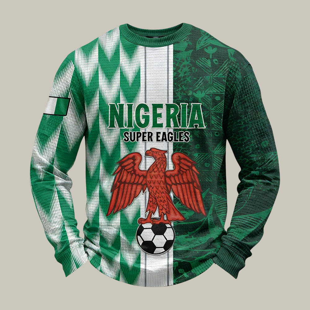 Nigeria FIFA World Cup 2026 Eagle Long Sleeve Shirt World Cup Apparel Present For Huge Fans