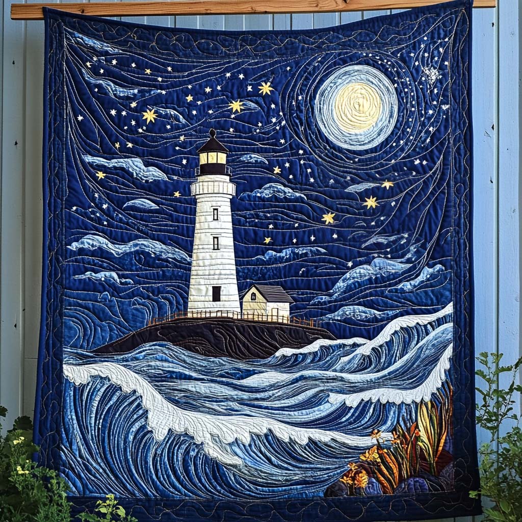 Night Beacon Quilted Blanket Christmas Blanket Gift