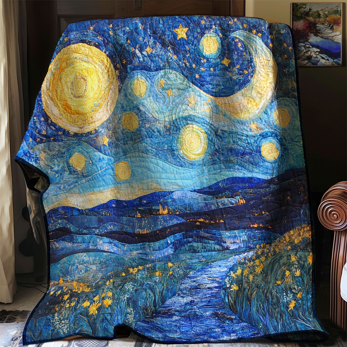 Night Blue Sky Quilt Blanket Gifts For Men Who Have Everything