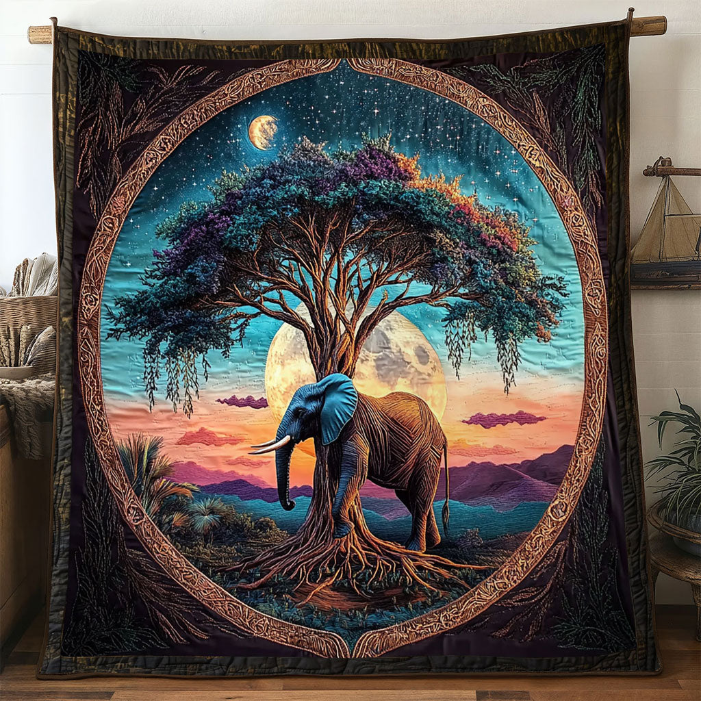 Night Elephant Quilt Stylish Quilt Blanket to Upgrade Your Bedroom