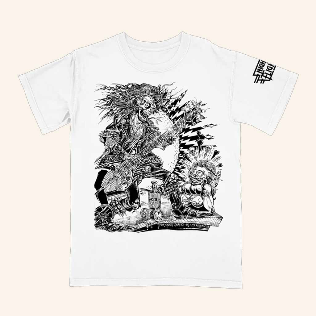 Night Flight Merch S Clay Wilson Metal Head White T-Shirt Christmas Gifts For Father Night Flight Merch S Clay Wilson Metal Head White T-Shirt Christmas Gifts For Father