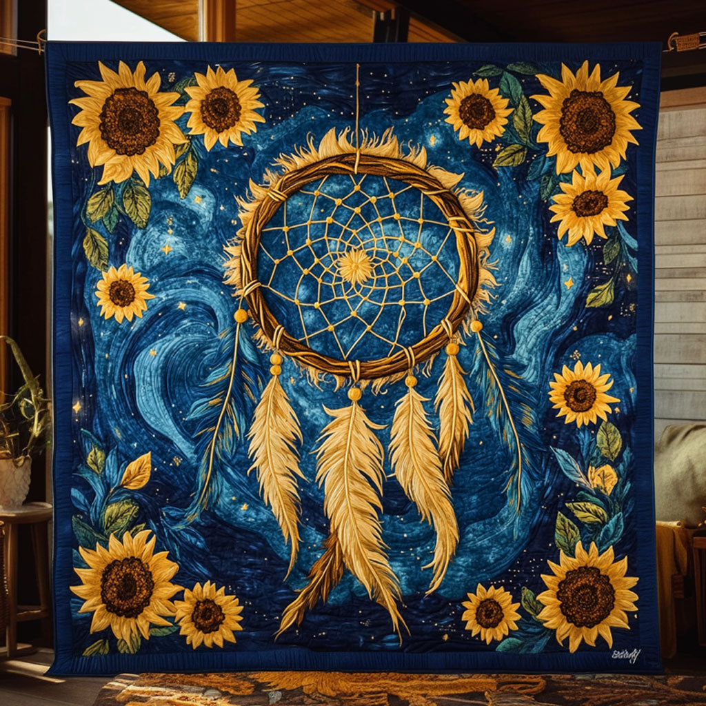 Night Garden Dreamcatcher Quilted Blanket Winter Blanket Meaningful Christmas Gifts