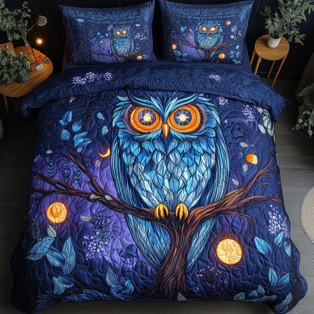 Night Guardian Quilted Bedding Set Warm and Breathable Bedding Set for All Seasons