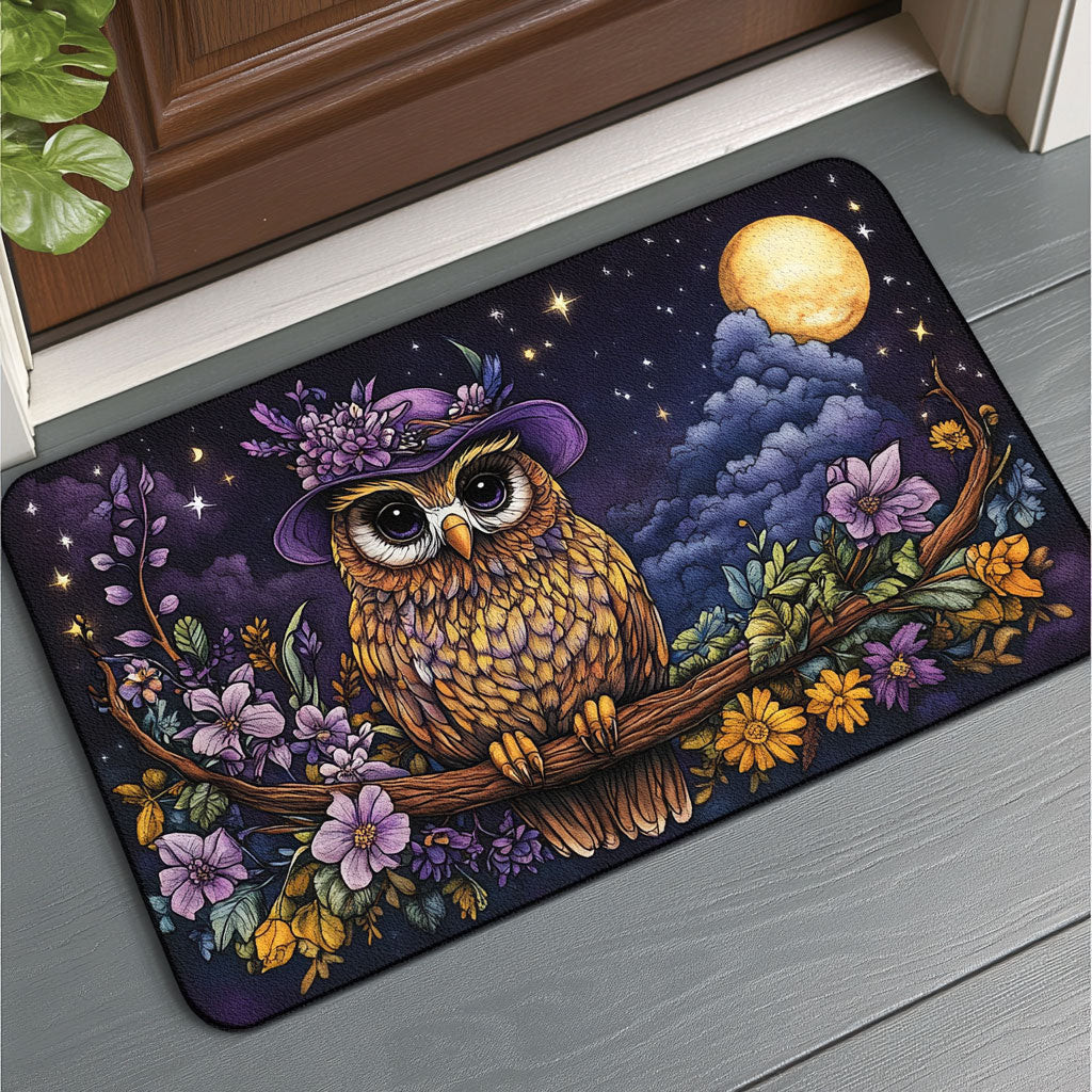 Night Owl Nook Doormat Best Decoration Gift For Friends and Family on Halloween Day