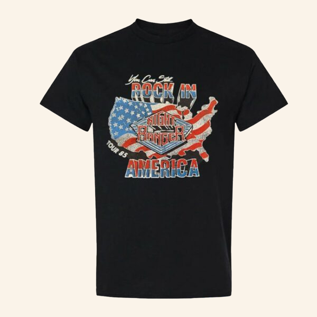 Night Ranger Merch USA Rock In America Mens Black T-Shirt Christmas Gifts For Rock Fans Night Ranger Merch USA Rock In America Mens Black T-Shirt Christmas Gifts For Rock Fans