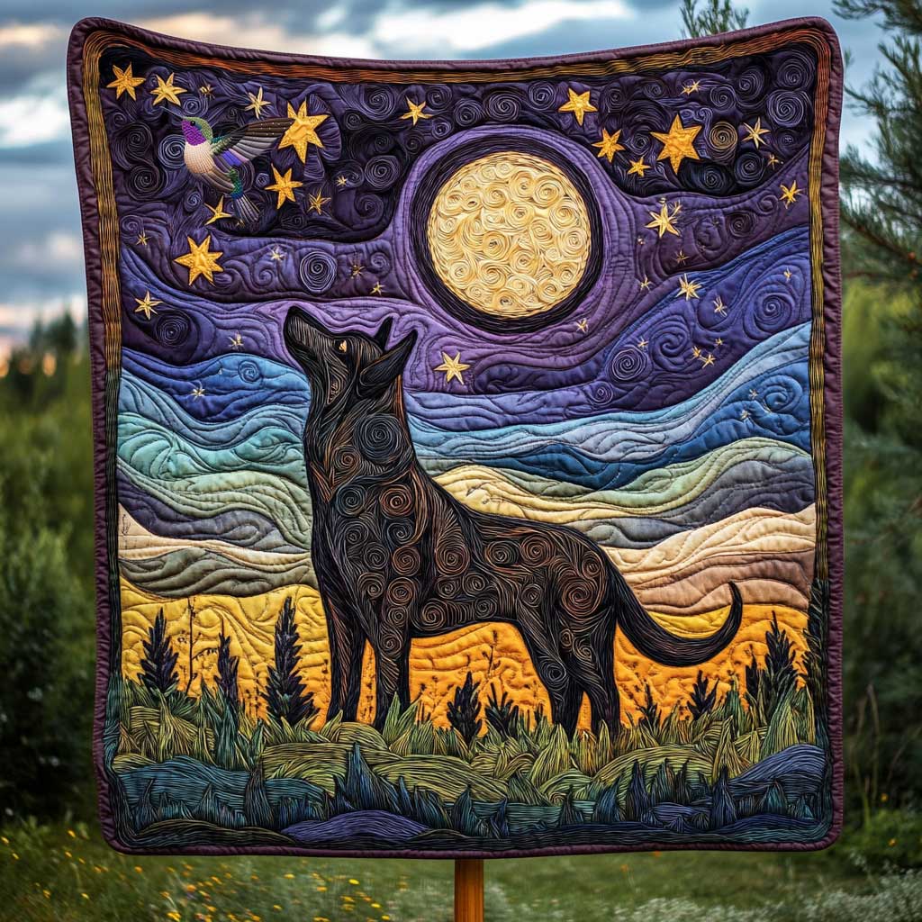 Night Sky German Shepherd Quilt Blanket Christmas Blanket Christmas Presents For Son In Law