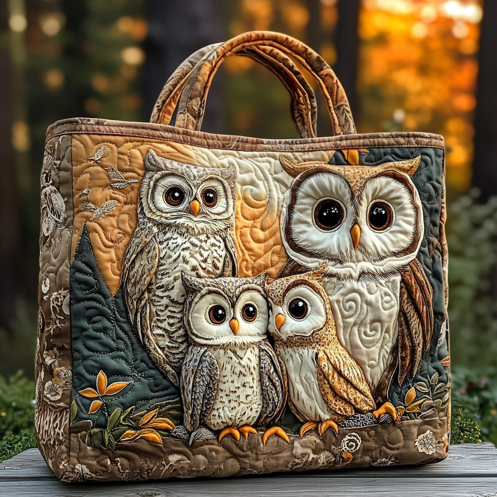 Nightwatcher Quilted Tote Bag Best Owl Gifts
