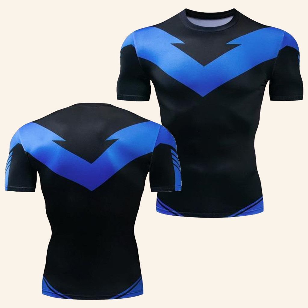 Nightwing Compression Shirt Superhero Rash Guard Unique Gifts For Husband Nightwing Compression Shirt Superhero Rash Guard Unique Gifts For Husband