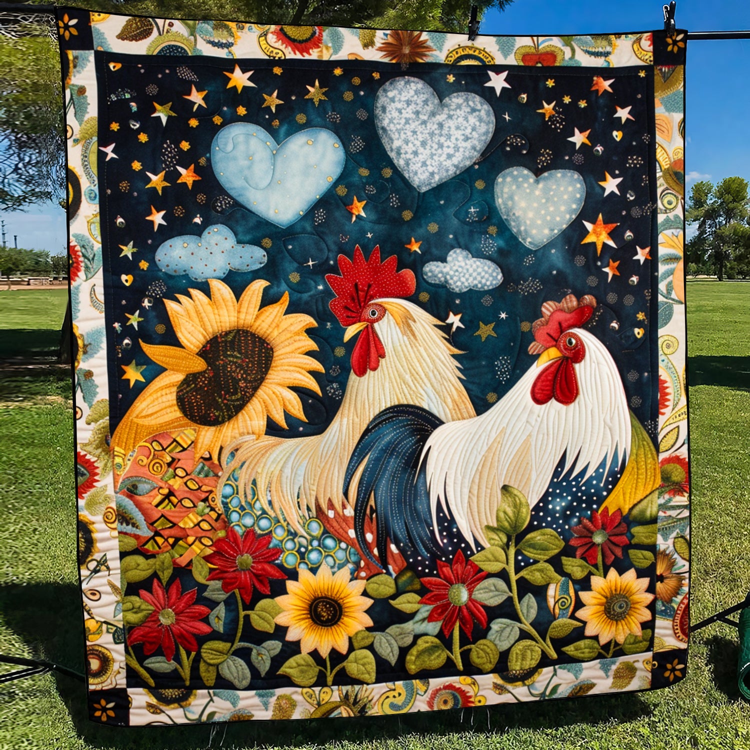 Nighty Love Chicken Quilted Blanket Chicken Lover Presents