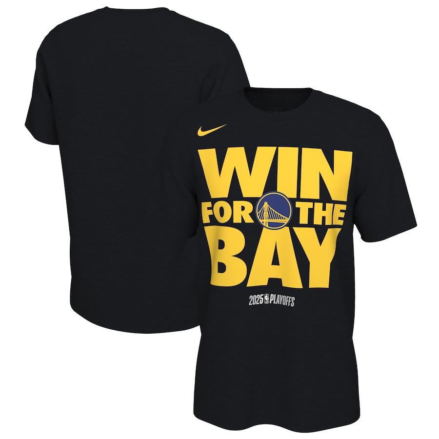 Nike Black Golden State Warriors 2025 NBA Playoffs On-Court Mantra T-Shirt Fans Gift Ideas