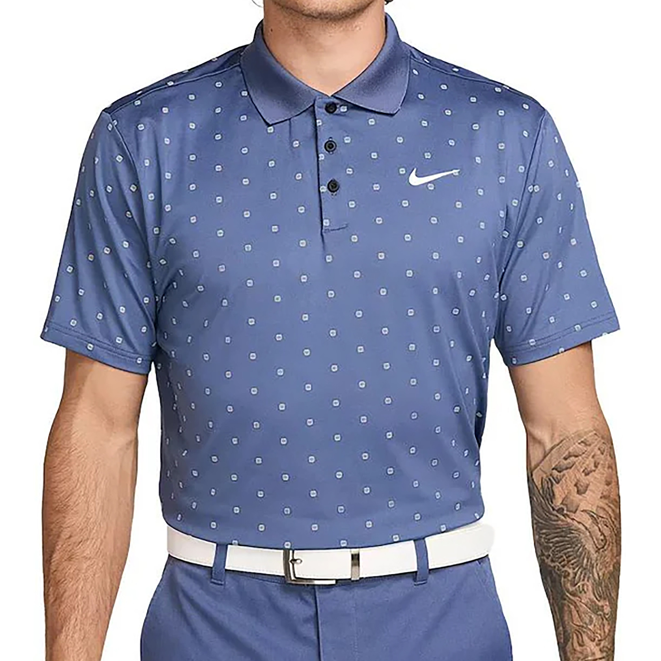 Nike Dri FIT Tour Print Golf Polo Shirt Best Golf Clothes Present For Father's Day