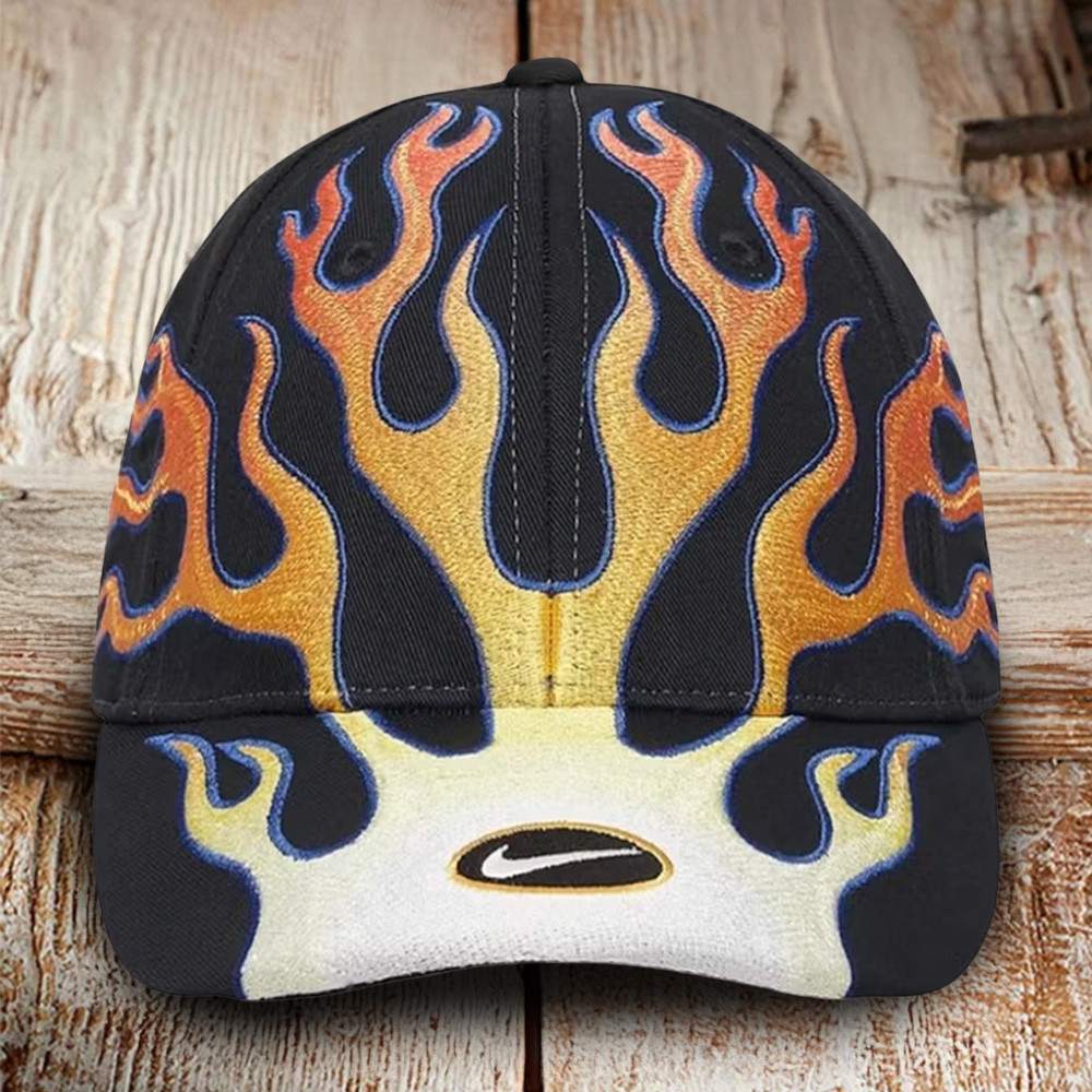 Nike Flame Hat Vintage Nike Structured OG Flame Club Ball Cap Gifts For Men and Women