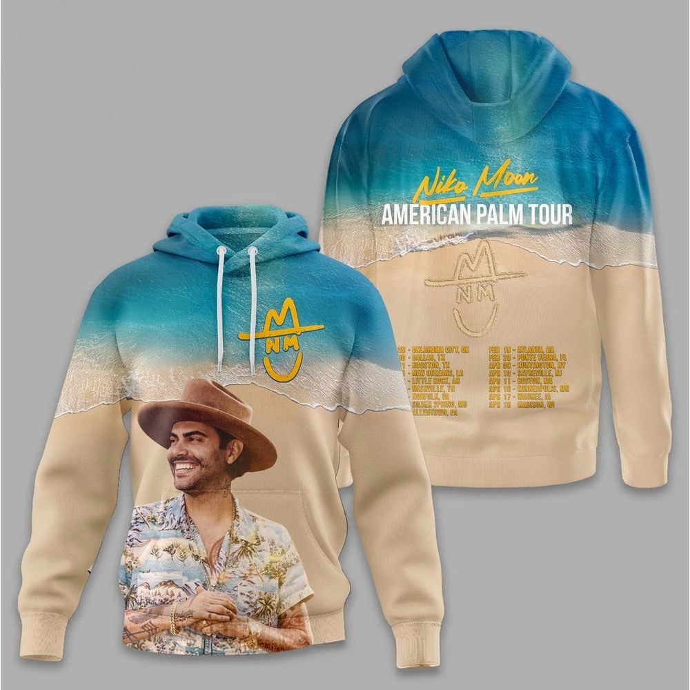 Niko Moon American Palm Tour Hoodie Niko Moon Merch Gift Ideas For Music Lovers