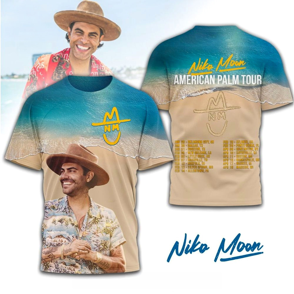 Niko Moon American Palm Tour Shirt Niko Moon Merch Presents For Music Lovers