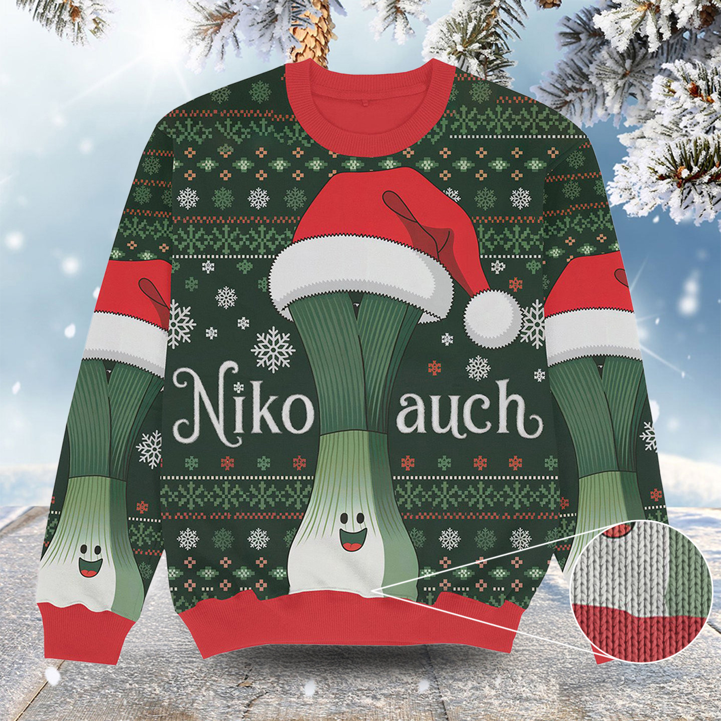 Nikolauch Christmas Ugly Sweater Funny Xmas Clothes Christmas Gifts For Siblings