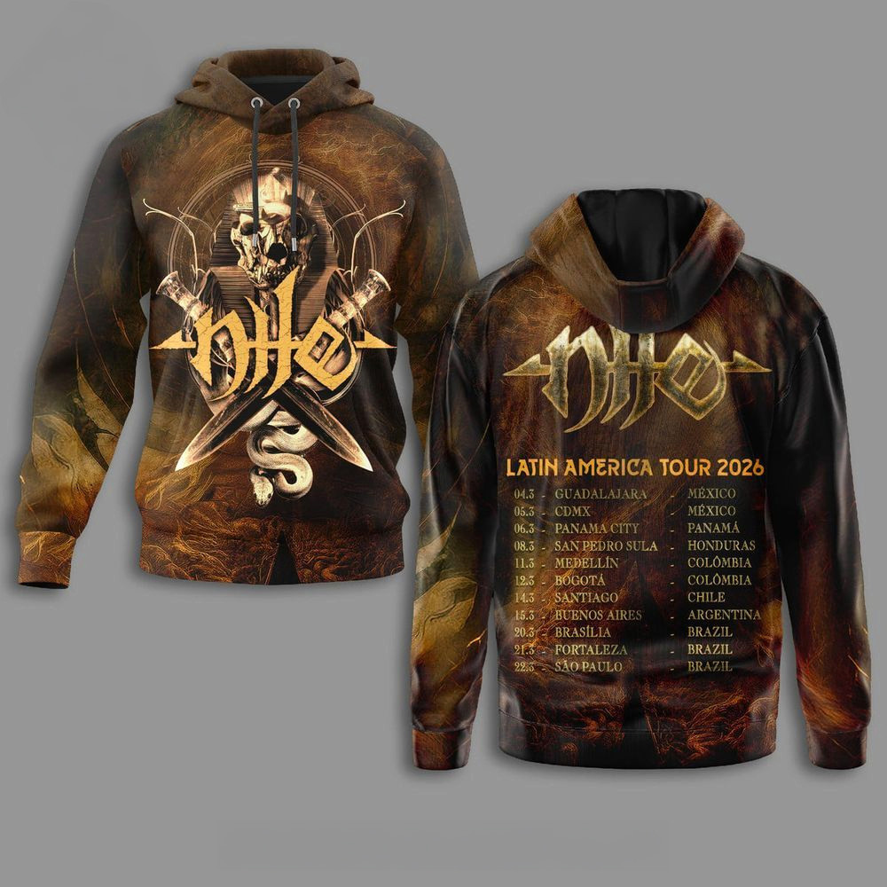 Nile Latin America Tour 2026 Hoodie Nile Band Merch Birthday Gifts For Music Lovers