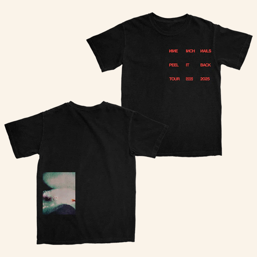 NIN Peel It Back Tour Merch Black T-Shirt Nine Inch Nails Merch Fans Gifts NIN Peel It Back Tour Merch Black T-Shirt Nine Inch Nails Merch Fans Gifts