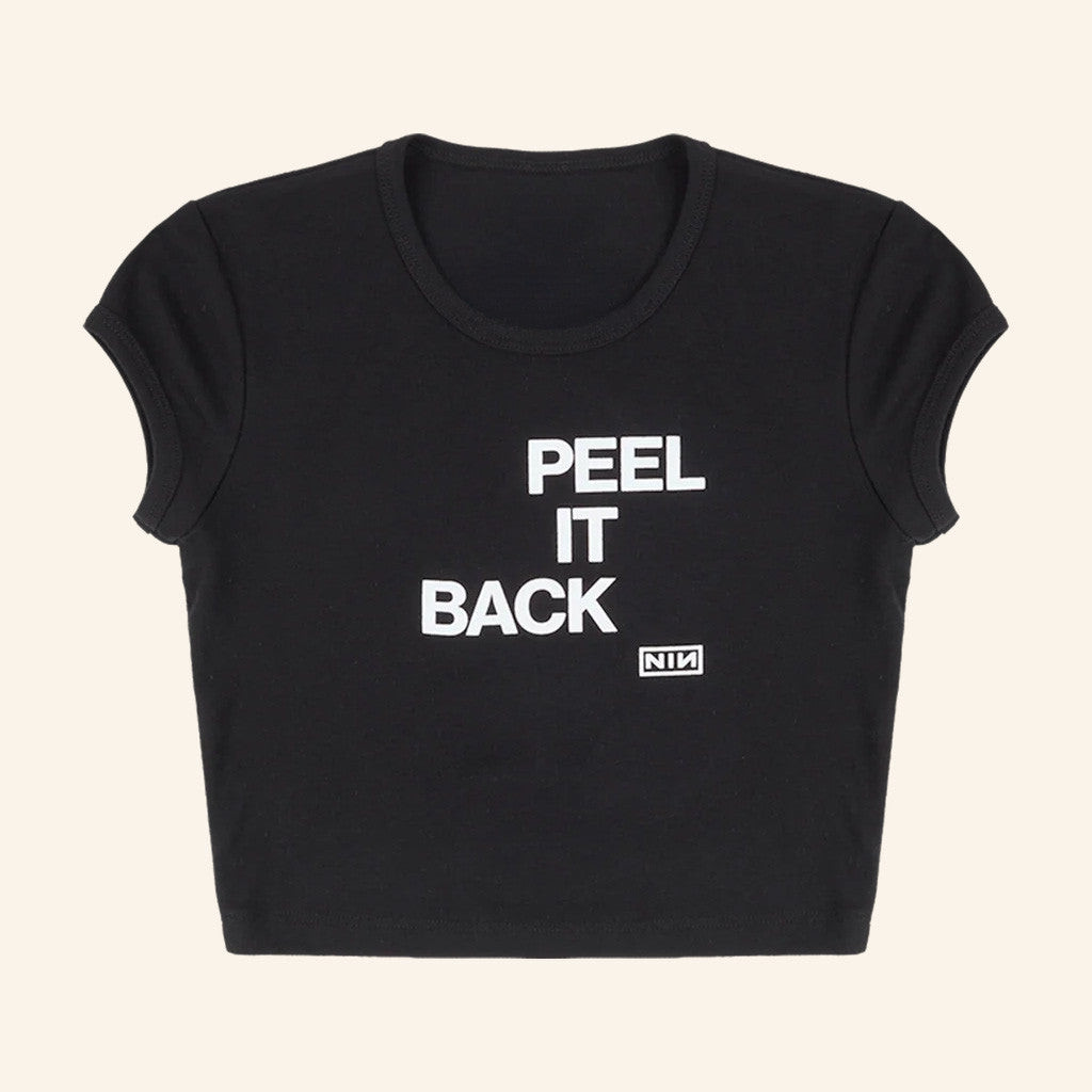 NIN Peel It Back Tour Merch Peel It Back Cropped T-Shirt Nine Inch Nails Merch Her Gifts NIN Peel It Back Tour Merch Peel It Back Cropped T-Shirt Nine Inch Nails Merch Her Gifts
