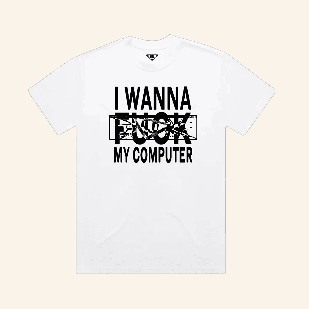 Ninajirachi Merch I Wanna F My Computer Faded White T-Shirt Gifts For Dad Ninajirachi Merch I Wanna F My Computer Faded White T-Shirt Gifts For Dad