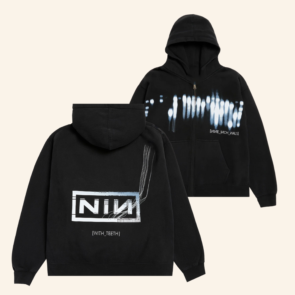 Nine Inch Nails Merch With Teeth 20 Zip Hoodie Best Gifts For Rock Music Lovers Nine Inch Nails Merch With Teeth 20 Zip Hoodie Best Gifts For Rock Music Lovers