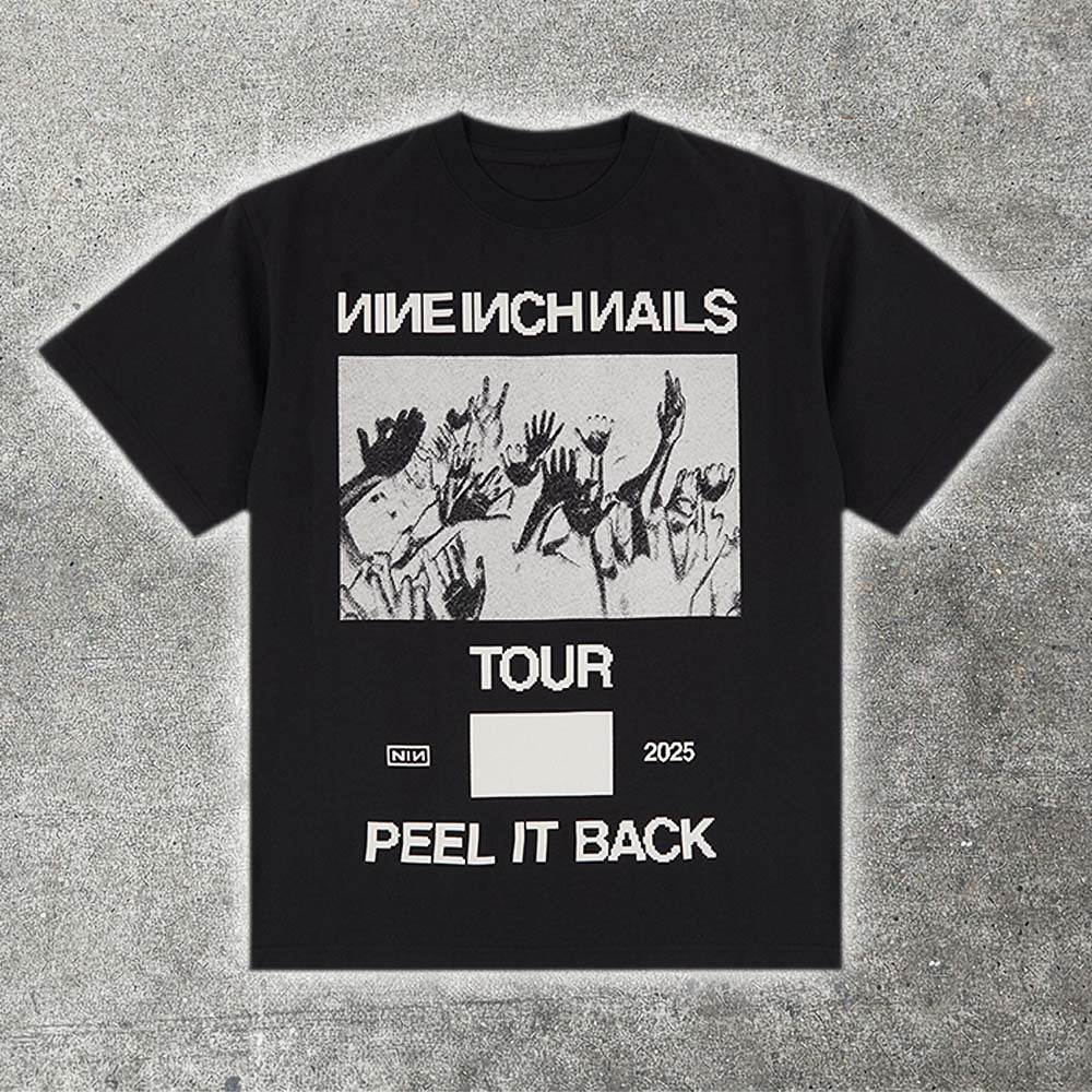 Nine Inch Nails Peel It Back Tour 2025 T-Shirt NIN Concert Merch Industrial Rock Music Fan Gear Gift