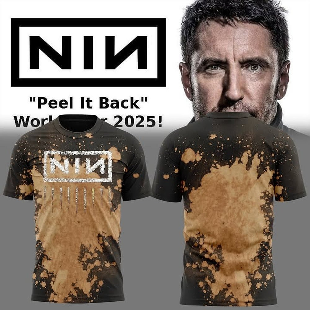 Nine Inch Nails Peel It Back World Tour 2025 T-Shirt Best Gift For Music Lovers