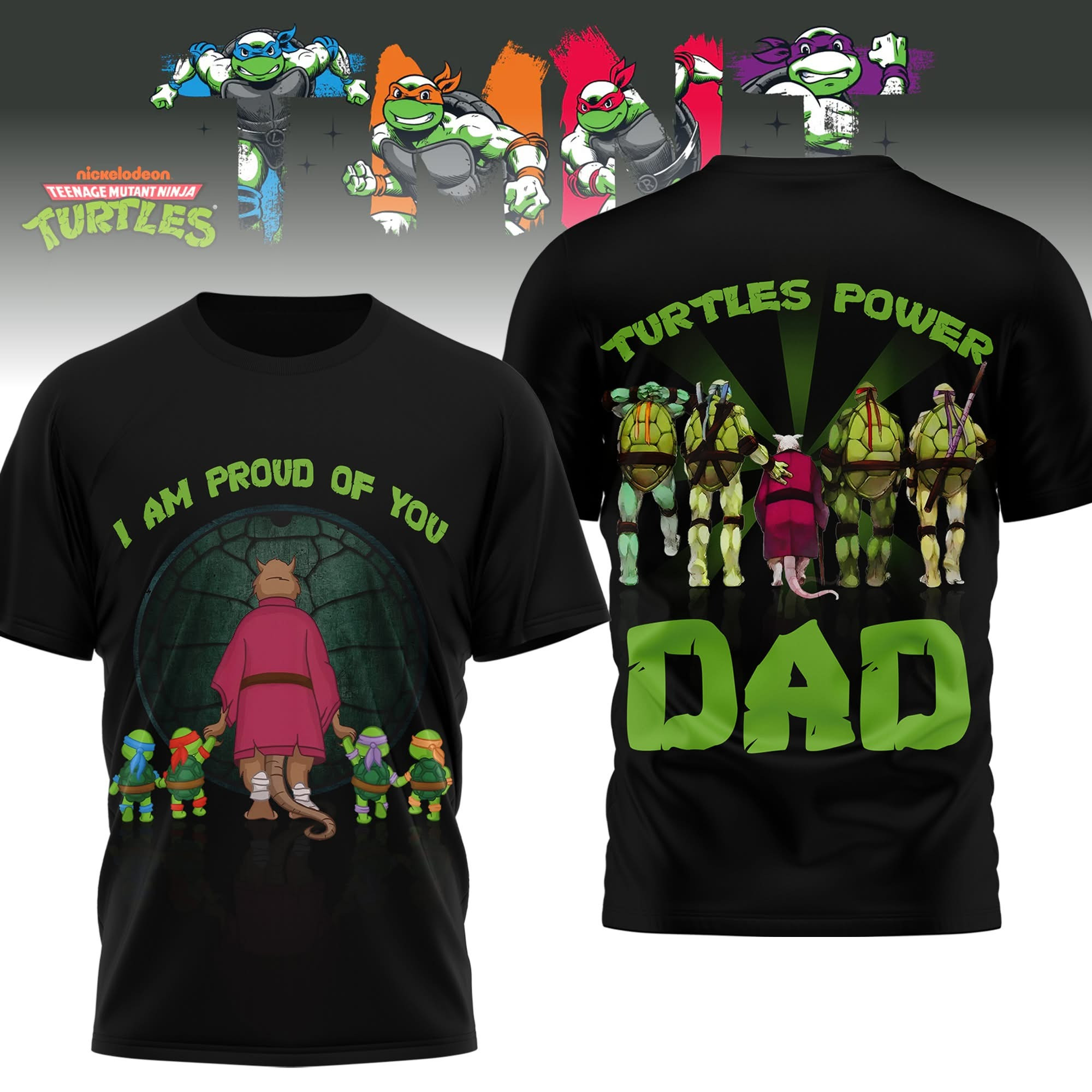 Ninja Turtles Power Dad T-Shirt Funny Gifts For Father