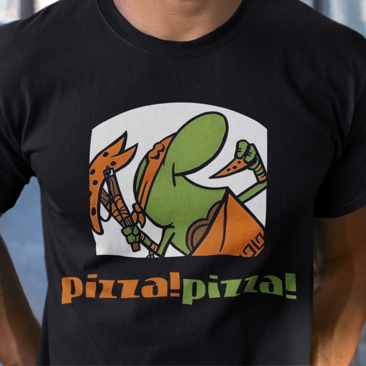 Ninja Turtles Powered Pizza T-Shirt Funny Tee Gifts For Pizza Lovers