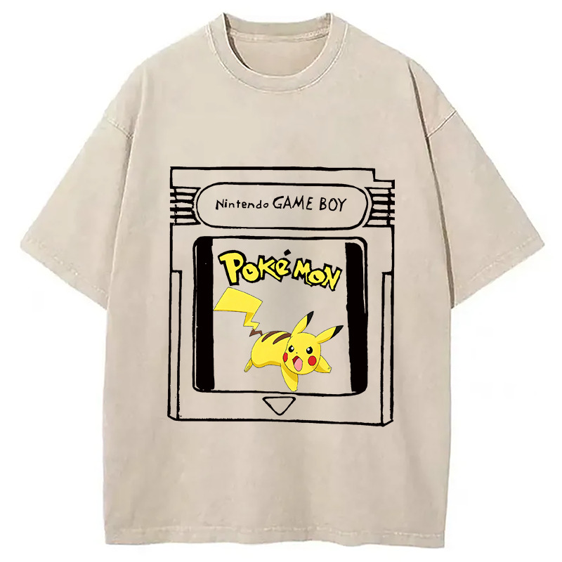Nintendo Game Boy Washed T-Shirt Retro Humor Outfit Idea Gifts For Best Friend