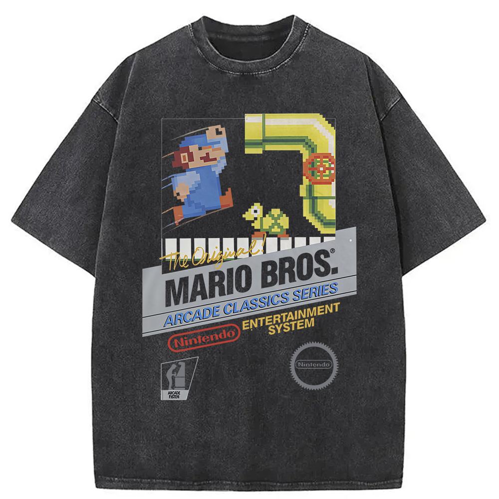 Nintendo Men's NES Washed T-Shirt Cool Graphic Tee For Men Women Gifts For Her