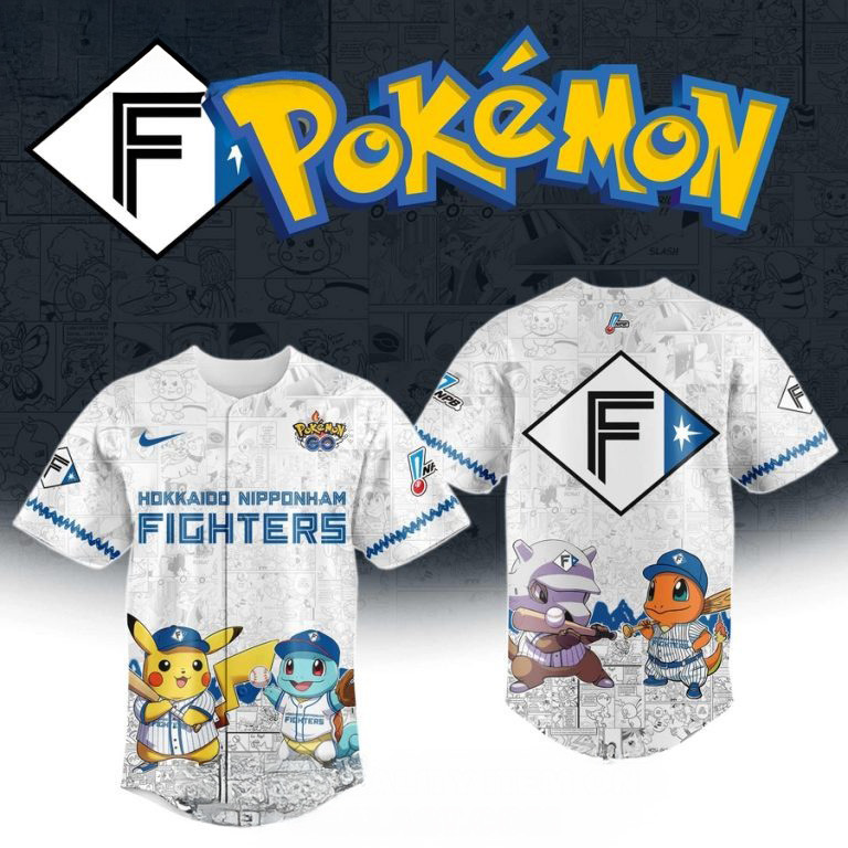 Nippon Ham Fighters x Pokemon Baseball Jersey Best Gifts For Baseball Fans