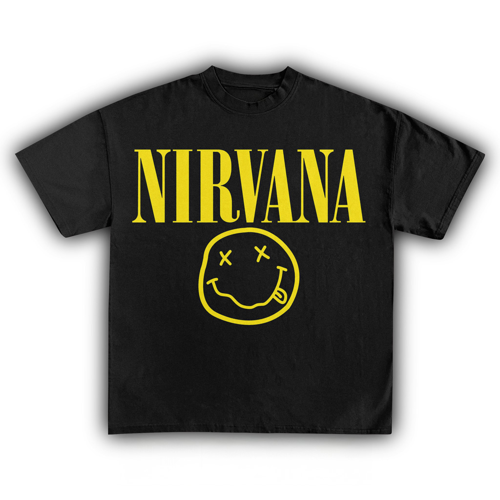 Nirvana Logo Vintage Black Shirt Nirvana Merch Unique Gifts For Music Lovers