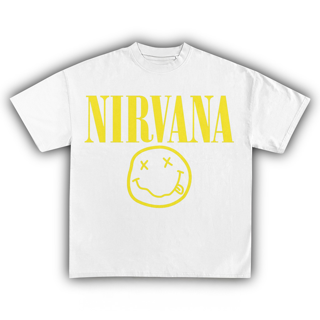 Nirvana Logo Vintage White Shirt Nirvana Merch Gifts For Music Fans Nirvana Logo Vintage White Shirt Nirvana Merch Gifts For Music Fans