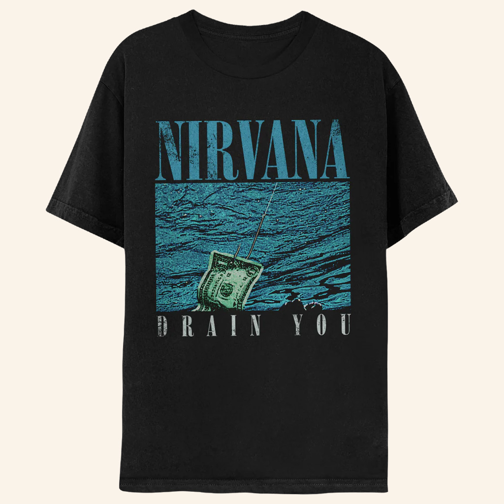 Nirvana Merch Drain You T-Shirt Christmas Present Ideas For Brother