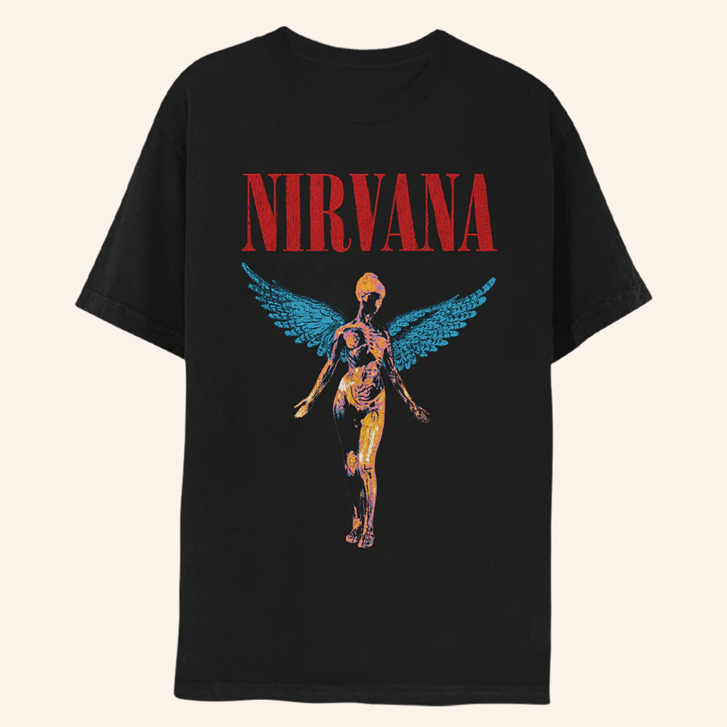 Nirvana Merch In Utero Black T-Shirt Best Christmas Presents For Him Nirvana Merch In Utero Black T-Shirt Best Christmas Presents For Him