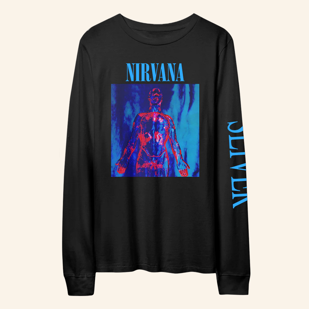 Nirvana Merch Sliver Long Sleeve Shirt Christmas Gifts For Guys Nirvana Merch Sliver Long Sleeve Shirt Christmas Gifts For Guys