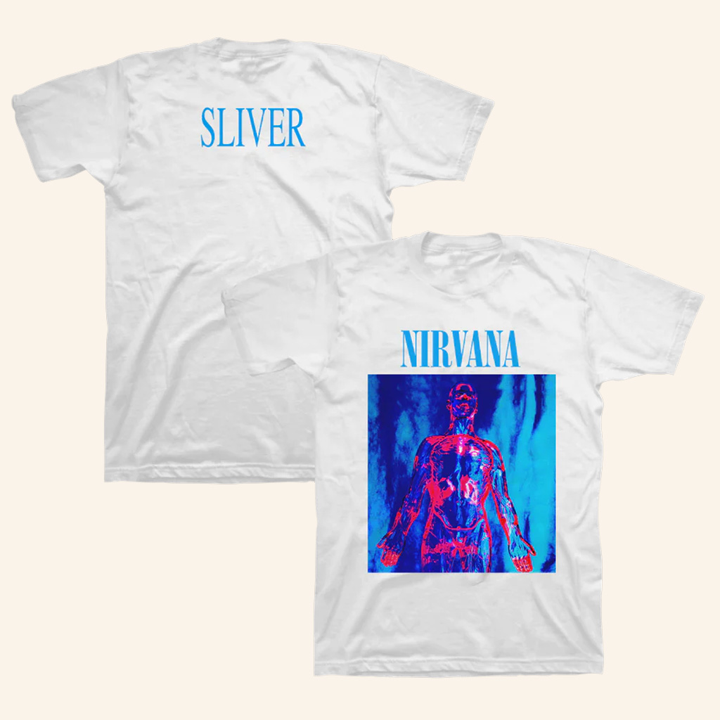 Nirvana Merch Sliver White T-Shirt Christmas Present Ideas For Brother Nirvana Merch Sliver White T-Shirt Christmas Present Ideas For Brother