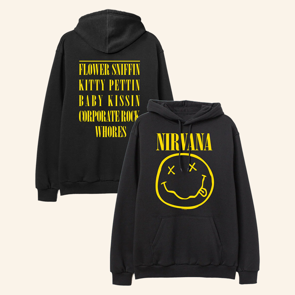 Nirvana Merch Smiley Flower Sniffin Hoodie Best Christmas Gifts For Wife Nirvana Merch Smiley Flower Sniffin Hoodie Best Christmas Gifts For Wife
