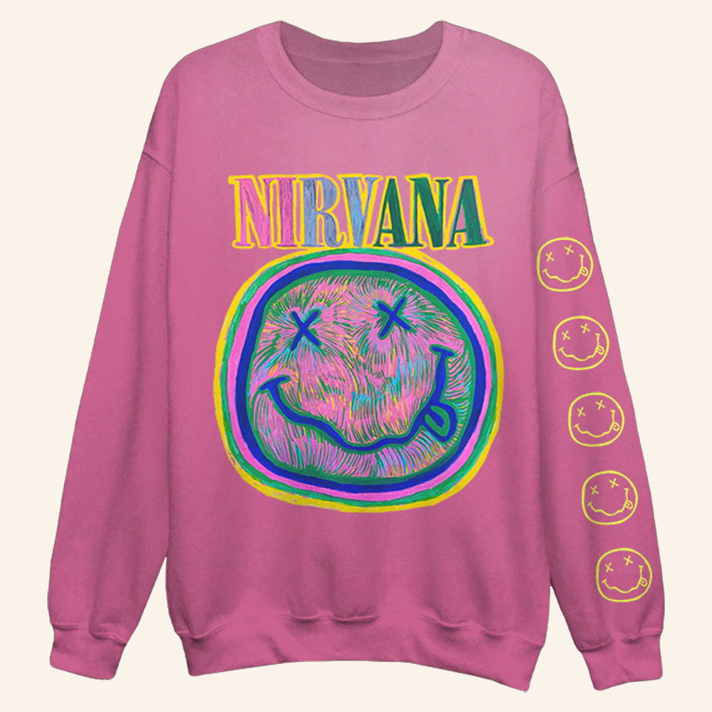 Nirvana Merch Spiral Smiley Sweatshirt Christmas Gift Ideas For Sister Nirvana Merch Spiral Smiley Sweatshirt Christmas Gift Ideas For Sister