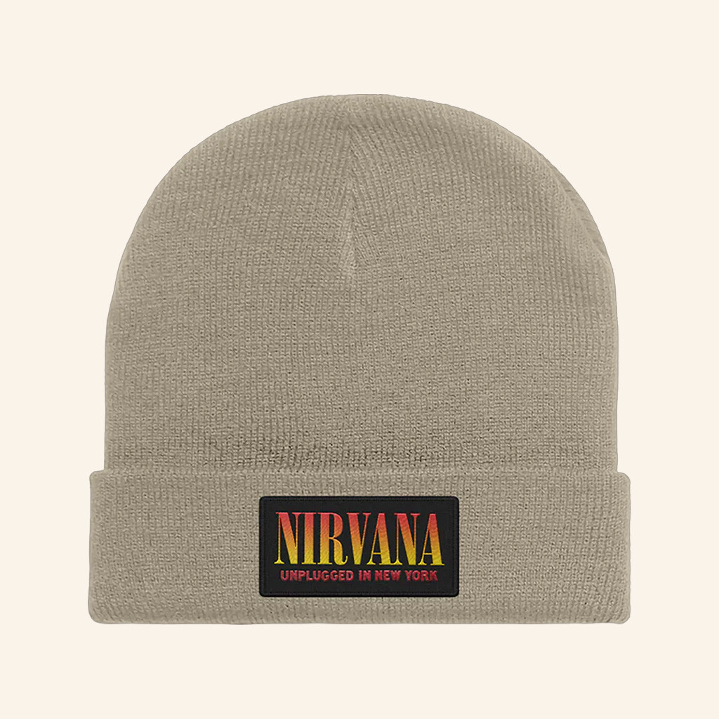 Nirvana Merch Unplugged In New York Beanie Christmas Present For Dad Nirvana Merch Unplugged In New York Beanie Christmas Present For Dad