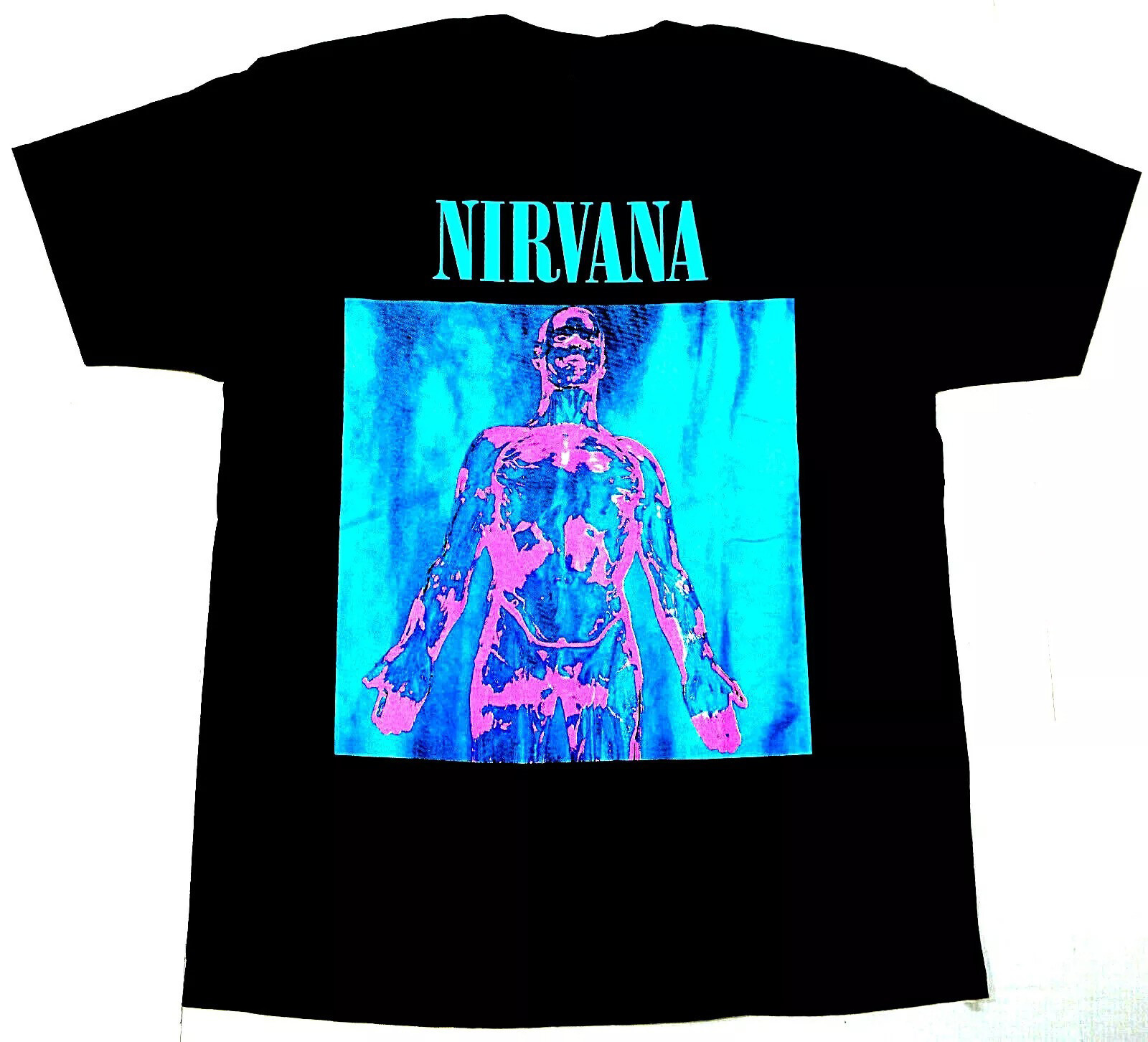 Nirvana Silver T-Shirt Grunge Rock Kurt Cobain Tee