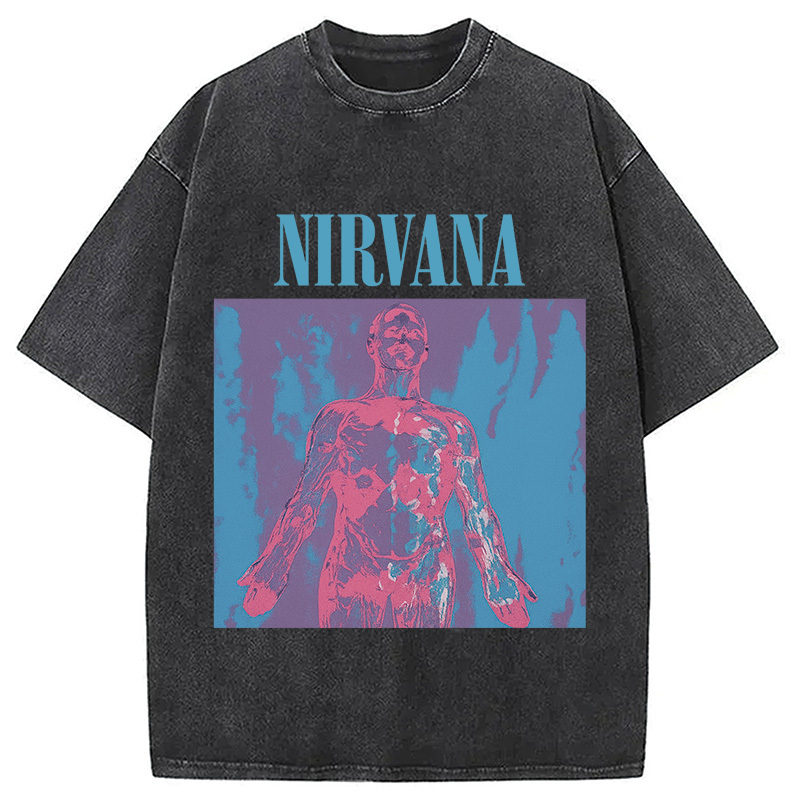Nirvana Sliver REPRINT 1993 Washed T-Shirt Funny Aesthetic Trendy Apparel Gifts For Her