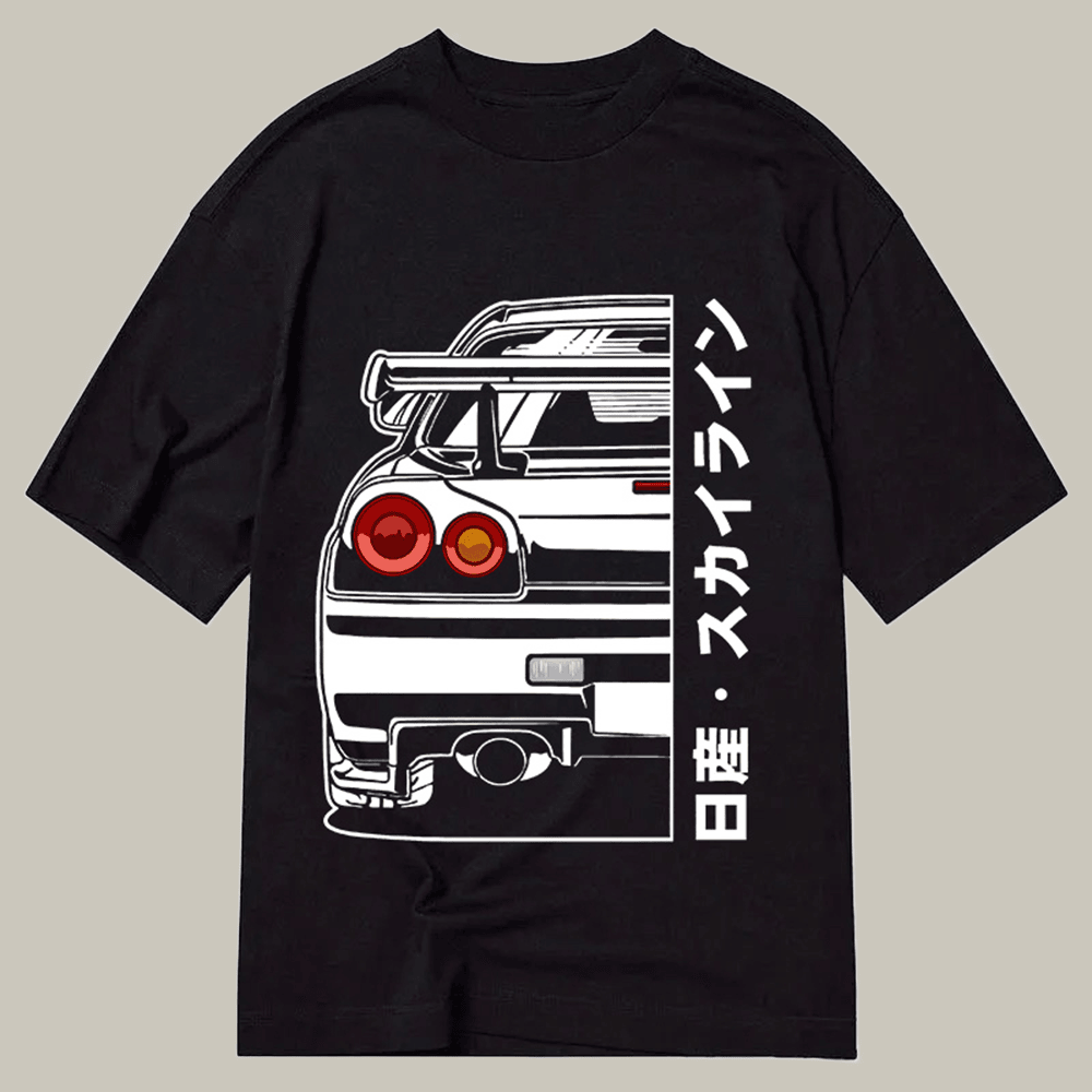 Nissan Skyline Gtr R34 Classic T-Shirt Japanese Style Shirt Gifts For Car Lovers